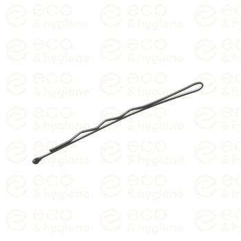 Wsuwka karbowana z jedną kulką 6 cm czarna – 100 szt.