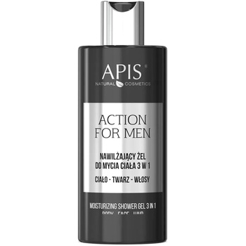 Apis Nawilżający Żel Do Mycia Ciała 3W1 Dla Mężczyzn Apis Action For Men 300ml