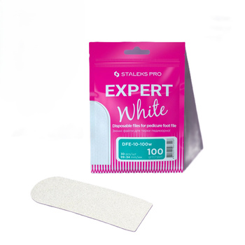 STALEKS Wymienne pilniki białe do tarki do pedicure EXPERT 10 100 grit (30 szt)