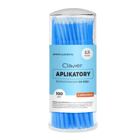 Clavier Aplikatory Bezwłókienkowe do Rzęs – 100 szt. – 2,5mm