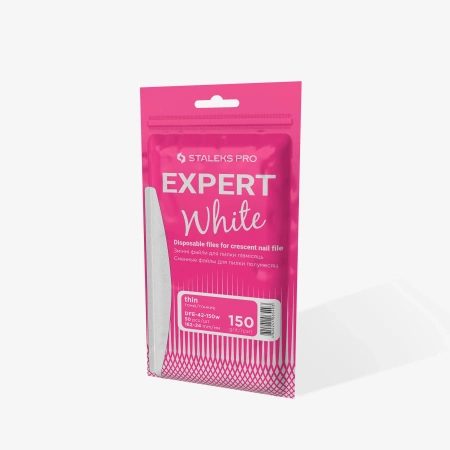 STALEKS Wymienne pilniki białe do pilnika półksiężycowego EXPERT 42 150 grit (50 szt)