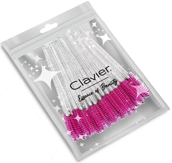 Clavier szczoteczka spiralka do rzęs i brwi 50szt.