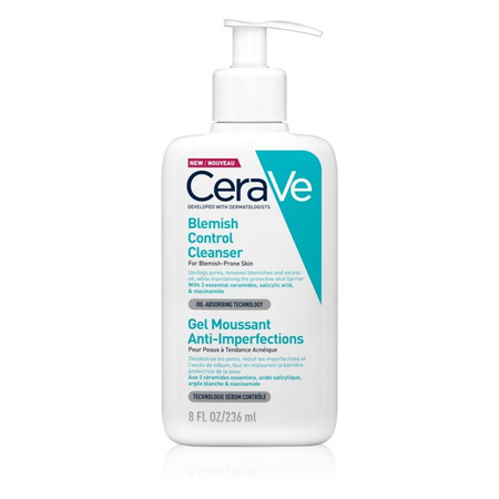 CeraVe Blemish Control żel oczyszczający przeciw niedoskonałościom skóry trądzikowej 236 ml
