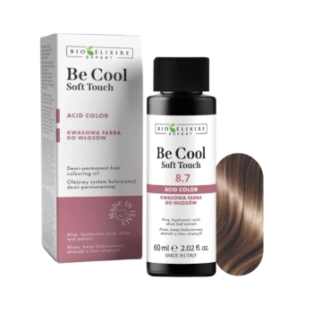 BIOELIXIRE Kwasowa farba do włosów Be Cool SOFT TOUCH - 8.7 Jasny brązowy blond / Light Brown Blonde - 60ml