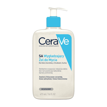 CeraVe SA Wygładzający żel do mycia dla skóry szorstkiej, z grudkami, suchej, 473 ml