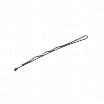 Wsuwka karbowana z jedną kulką 6 cm brąz – 100 szt.