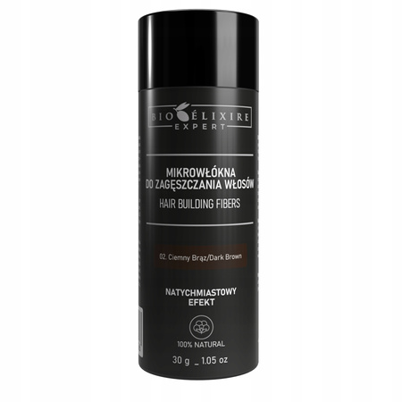 Bioelixire Expert Mikrowłókna do zagęszczania włosów 30 g - Ciemny Brąz