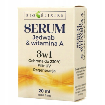 Bioelixire Serum Jedwab + Witamina A 20 ml | Filtr UV + Q10