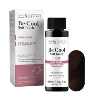 BIOELIXIRE Kwasowa farba do włosów Be Cool SOFT TOUCH - 4.0 Średni kasztan / Medium Chestnut - 60ml