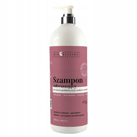 BIOELIXIRE Szampon do włosów farbowanych zakwaszający - 1000ml