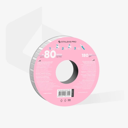 STALEKS Wymienna taśma ścierna biała samoprzylepna EXPERT 180 grit do plastikowego pudełka