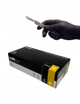 ZARYS Easy Care rękawiczki nitrylowe M czarne