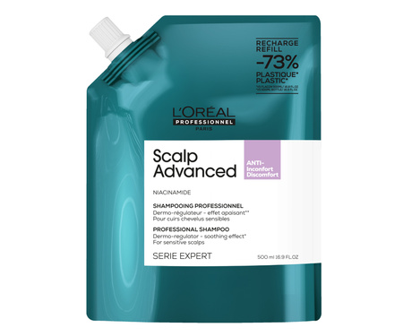 LOREAL SCALP ADVANCED kojący szampon do włosów skóra wrażliwa ZAPAS 500ml