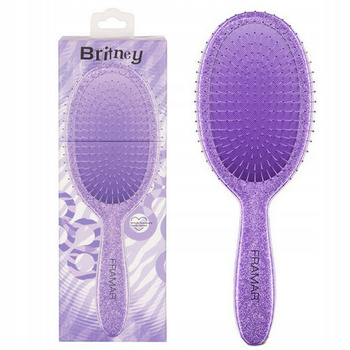 FRAMAR SZCZOTKA DO ROZCZESYWANIA WŁOSÓW FIOLETOWA DETANGLE BRUSH BRITNEY