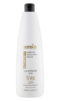 Stabilized Cream Peroxide Lux Activator by Sens.us Special Stabilized Oxidizing Cream Enriched With Innovative Active Ingredients 1000ml 5 Vol 1.5