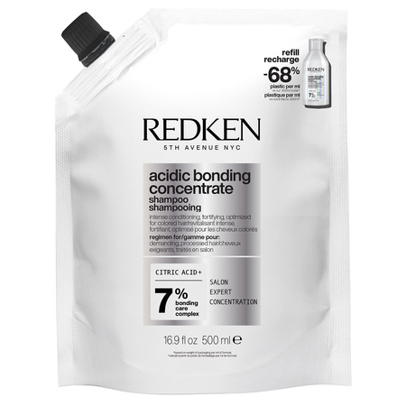 Redken Acidic Bonding Concentrate wzmacniający szampon do włosów zniszczonych i farbowanych opakowanie uzupełniające 500ml