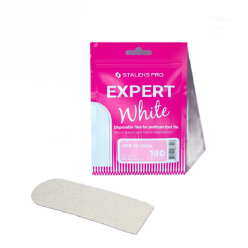 STALEKS Wymienne pilniki białe do tarki do pedicure EXPERT 10 180 grit (30 szt)