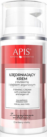 APIS Żurawinowa witalność ujędrniający krem do twarzy z żurawiną i olejkiem arganowym 100 ml