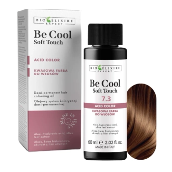 BIOELIXIRE Kwasowa farba do włosów Be Cool SOFT TOUCH - 7.3 Średni złoty blond / Medium Golden Blonde - 60ml