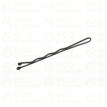 Wsuwka karbowana z kulkami 6 cm czarna – 100 szt.