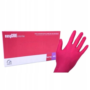 Zarys Easy Care rękawiczki nitrylowe malinowe XS 100 szt
