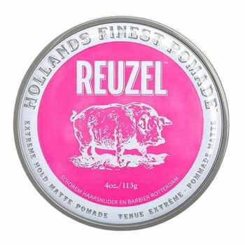 Reuzel - Extereme Hold Matte Pink Pomade - Wodna pomada do włosów 113g