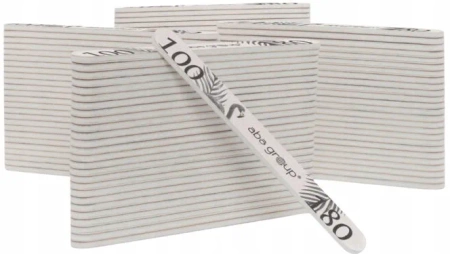 Aba Group Pilnik do paznokci PROSTY 100/180 SLIM - FLAMING 25szt
