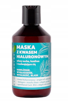 Bioelixire 1 Essential Arganowa maska nawilżająca z kwasem hialuronowym (niebieska)  300ml