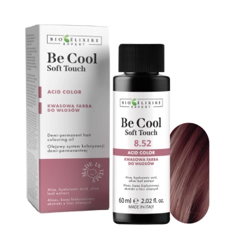 BIOELIXIRE Kwasowa farba do włosów Be Cool SOFT TOUCH - 8.52 Jasny irysowy mahoniowy blond / Light Iris Mahogane Blonde - 60ml