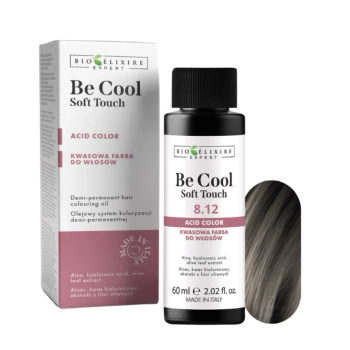 BIOELIXIRE Kwasowa farba do włosów Be Cool SOFT TOUCH - 8.12 Jasny irysowy popielaty blond / Light Irys Ash Blonde - 60ml
