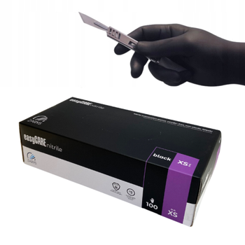 ZARYS Easy Care rękawiczki nitrylowe XS czarne