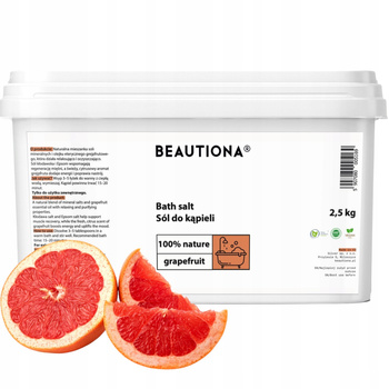 BEAUTIONA Sól do kąpieli Grejpfrut 2,5kg