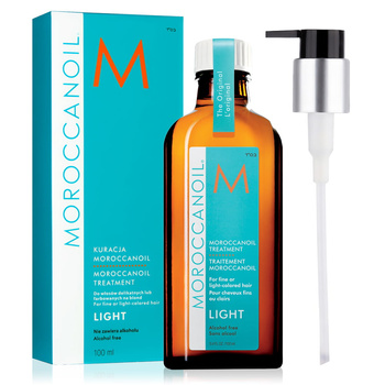 Moroccanoil Treatment Light naturalny olejek arganowy do włosów delikatnych, rozjaśnianych lub farbowanych na blond 100ml