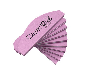 Clavier Mini Buffer do Paznokci Róż Łódka 180/240 10 sztuk