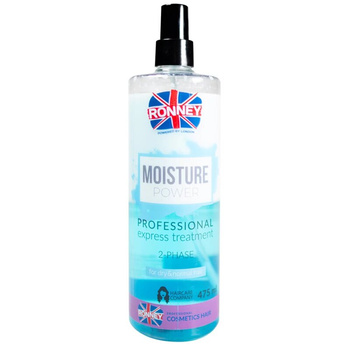 RONNEY MOISTURE POWER Dwufazowa mgiełka nawilżająca do włosów suchych i zniszczonych spray 285ml