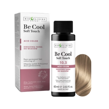 BIOELIXIRE Kwasowa farba do włosów Be Cool SOFT TOUCH - 10.3 Platynowy złoty blond / Platinum Golden Blonde - 60ml