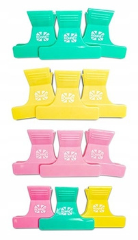 RONNEY klipsy do włosów kolorowe 12szt