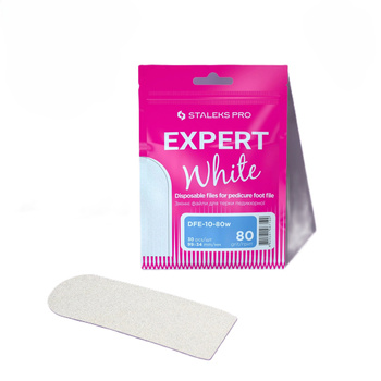 STALEKS Wymienne pilniki białe do tarki do pedicure EXPERT 10 80 grit (30 szt)