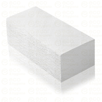 Ręczniki jednorazowe dwuwarstwowe białe ZZ – 3000 sztuk (20 opakowań x 150 sztuk)