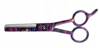 Ronney Thinner Nożyczki Degażówki Fryzjerskie 5,5" Pink Neon