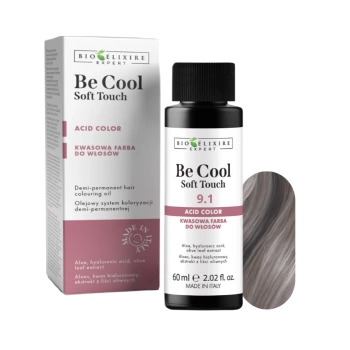 BIOELIXIRE Kwasowa farba do włosów Be Cool SOFT TOUCH - 9.1 Bardzo jasny popielaty blond / Very Light Ash Blonde - 60ml