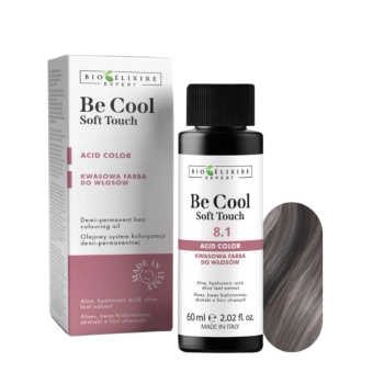 BIOELIXIRE Kwasowa farba do włosów Be Cool SOFT TOUCH - 8.1 Jasny popielaty blond / Light Ash Blonde - 60ml