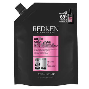 Redken Acidic Color Gloss szampon nadający blask i pielęgnujący kolor włosów farbowanych opakowanie uzupełniające 500ml