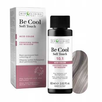 BIOELIXIRE Kwasowa farba do włosów Be Cool SOFT TOUCH 10.1 Platinum Ash Blonde – 60ml