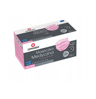 Maseczki chirurgiczne medyczne Różowe 50szt