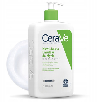 CERAVE Nawilżająca emulsja do mycia dla skóry normalnej i suchej 1L