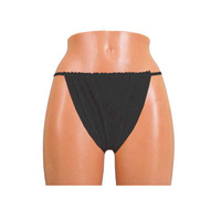 Stringi jednorazowe damskie czarne – 10 szt.