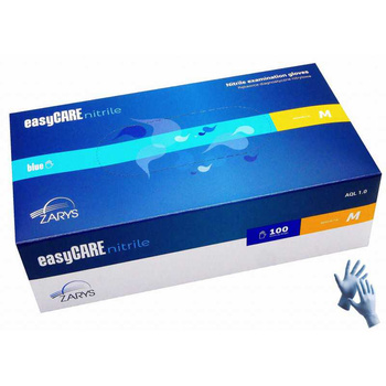 Zarys Easy Care rękawiczki nitrylowe niebieskie M 100 szt