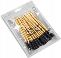 Clavier szczoteczka spiralka do rzęs i brwi złoto-czarna 50szt.