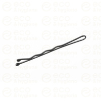 Wsuwka karbowana z kulkami 6 cm czarna – 100 szt.